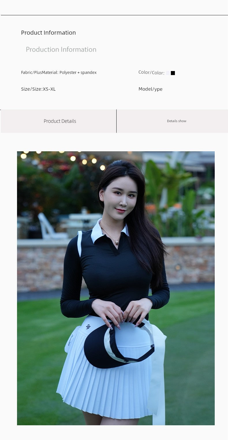 SG Spring/Summer Ice Silk Long Sleeve T-shirt V-neck Golf Clothing