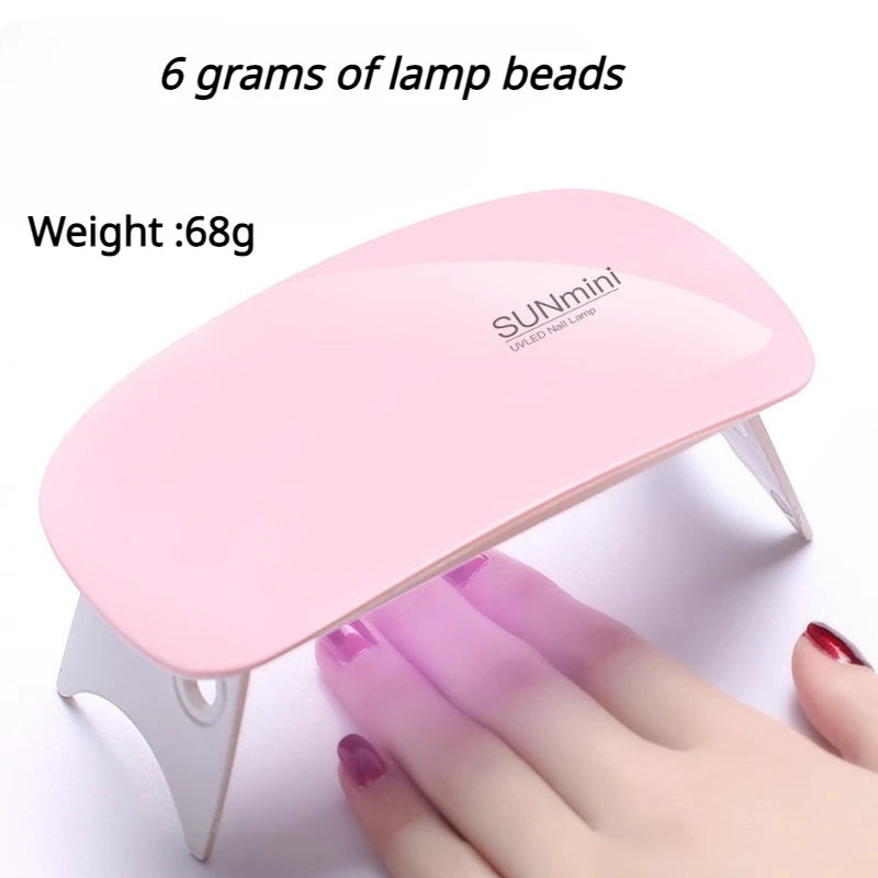 New Portable Nail Dryer Lamp UV LED Nail Light Curing All Gel Polish USB Rechargeable Quick Dry Manicure Machine Nail Art Tools