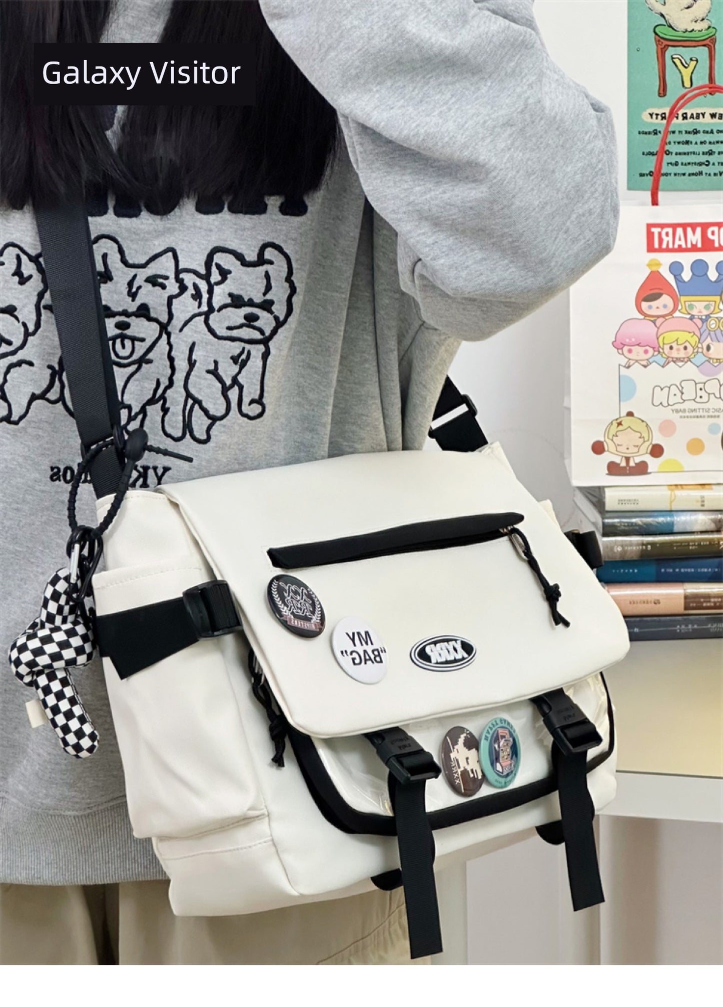 Parka College Student Class K-style Trendy Messenger Bag