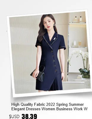 Summer Short Sleeve Elegant Dresses for Women Slim Hips with Scarf Professional Business Work Wear Office Ladies Vestidos