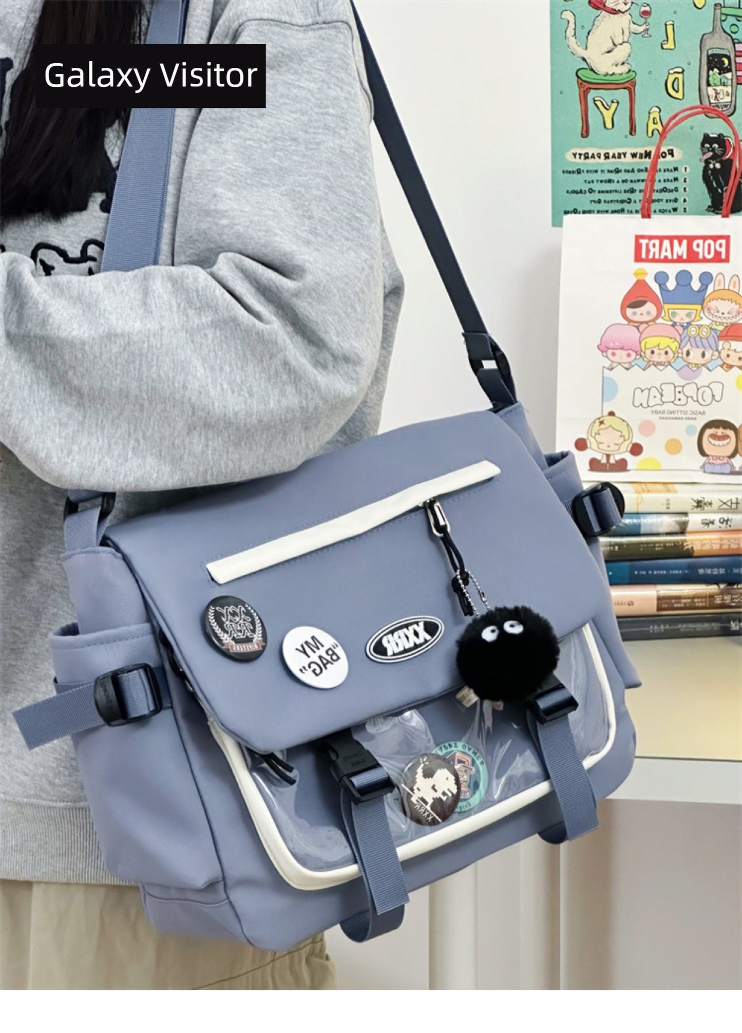 Parka College Student Class K-style Trendy Messenger Bag