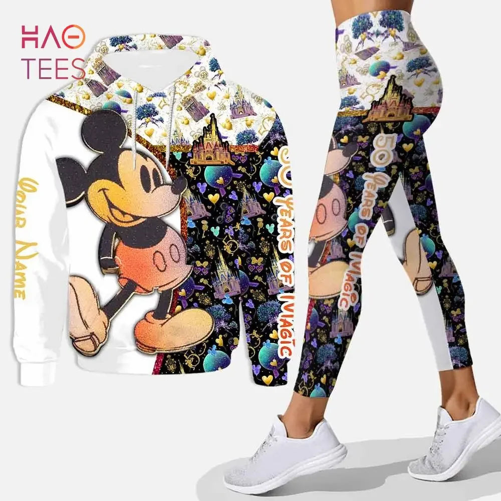 Disney Cheshire Cat 3D Hoodie Women's Hoodie Set Yoga Pants Sweatpants Women's Disney Yoga Hoodie Leggings Fashion Tracksuit