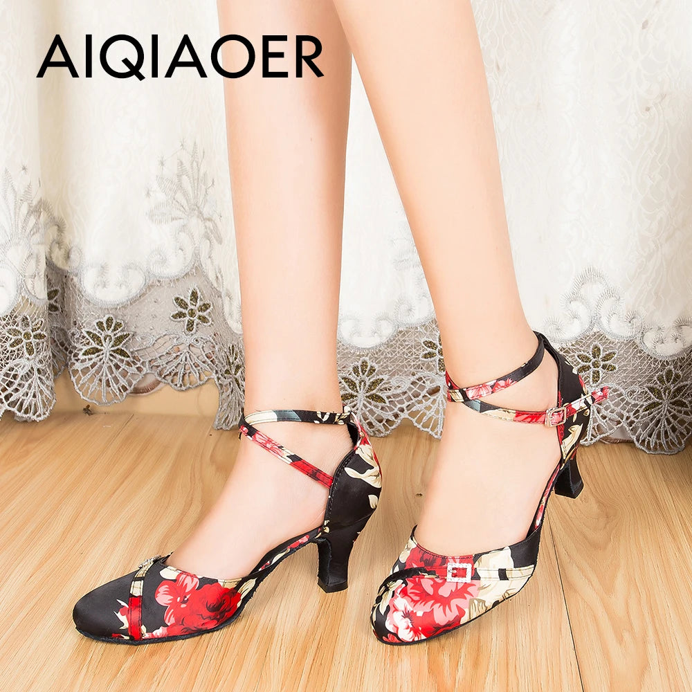 Ballroom Dance Shoes Women Latin High Heels Sandals Women's Evening Heel Shoe Elegant Woman Heeled Shoes Summer 2024 Standard