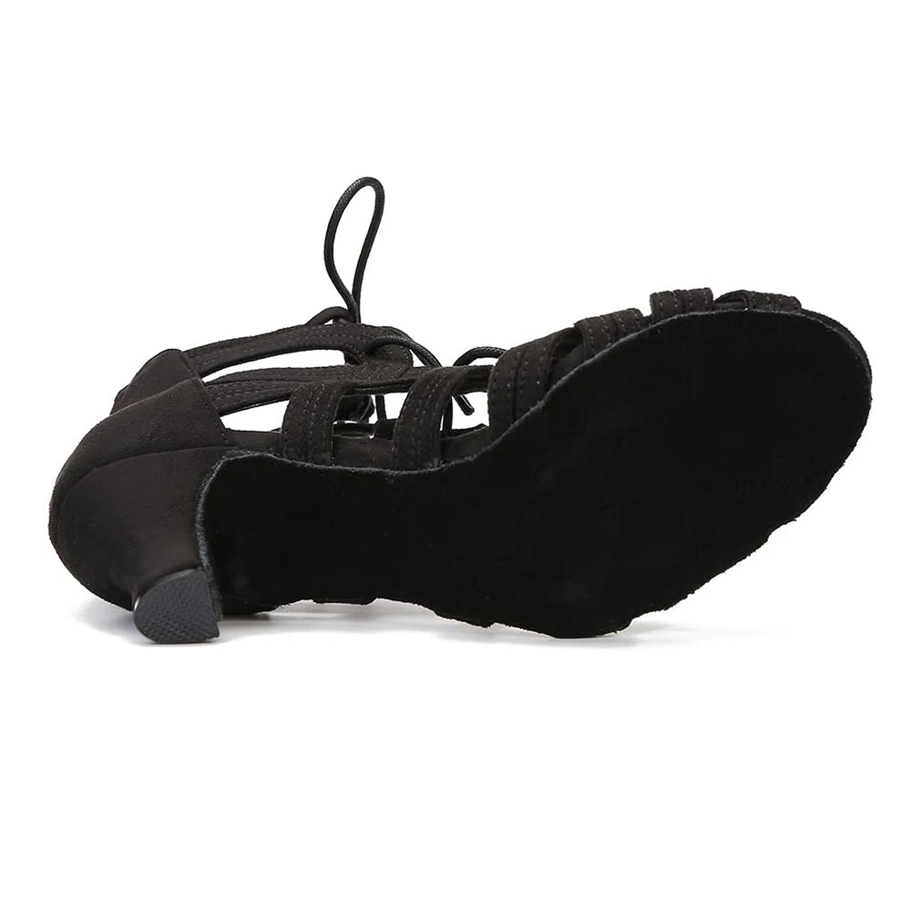 Black Suede Sole 2024 New Style Latin Dance Shoes For Women Zapatos de baile Latino