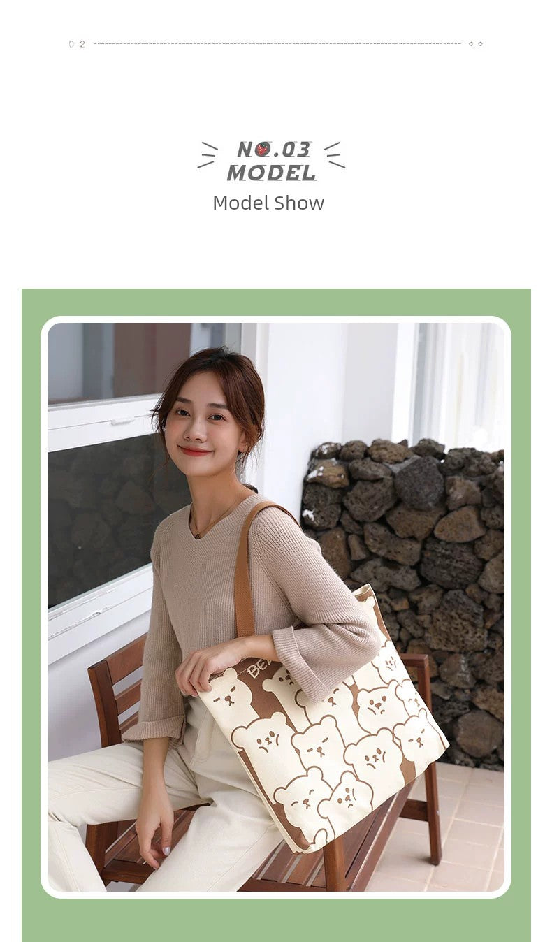 canvas satchel bag model from Pink Emotions