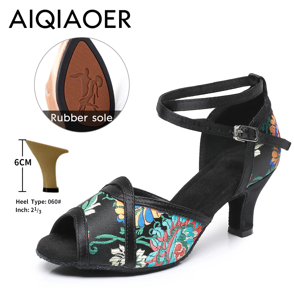 Ballroom Dance Shoes Women Latin Women's Shoes Heel Women's Sandals Summer 2024 High Heels Sandals Elegant Woman Heeled Standard