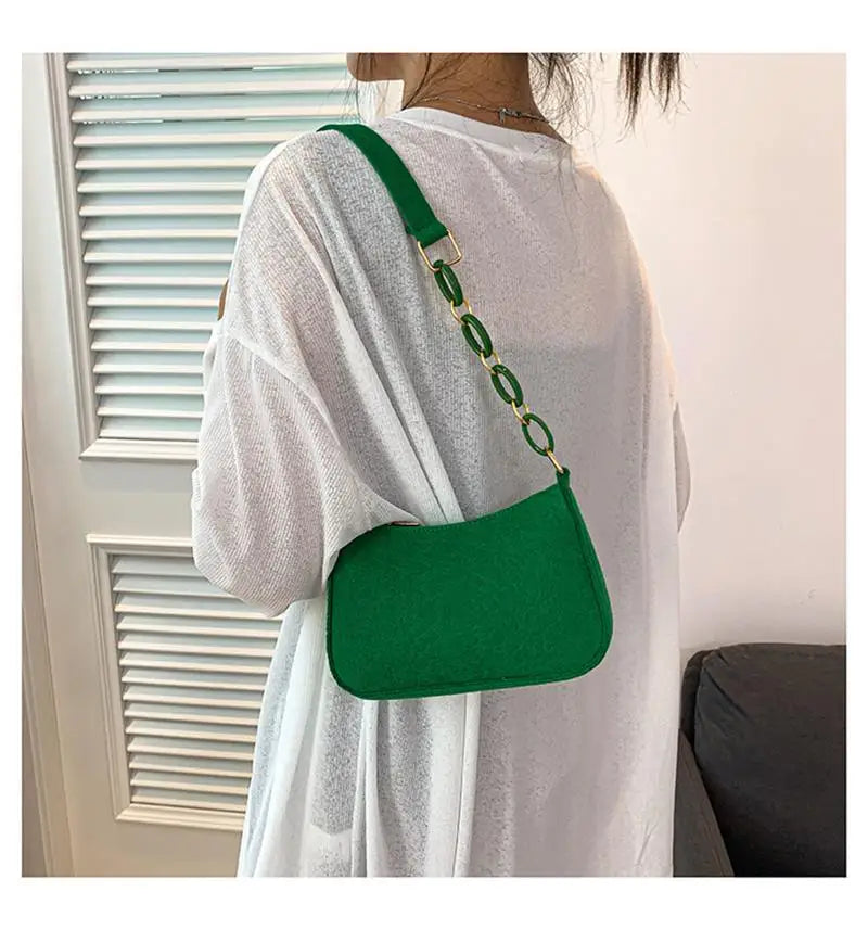 Portable Handbag Contrasting Color Underarm Bag Stylish Underarm Bags Casual And Fashionable Large Capacity women Bags wholesale