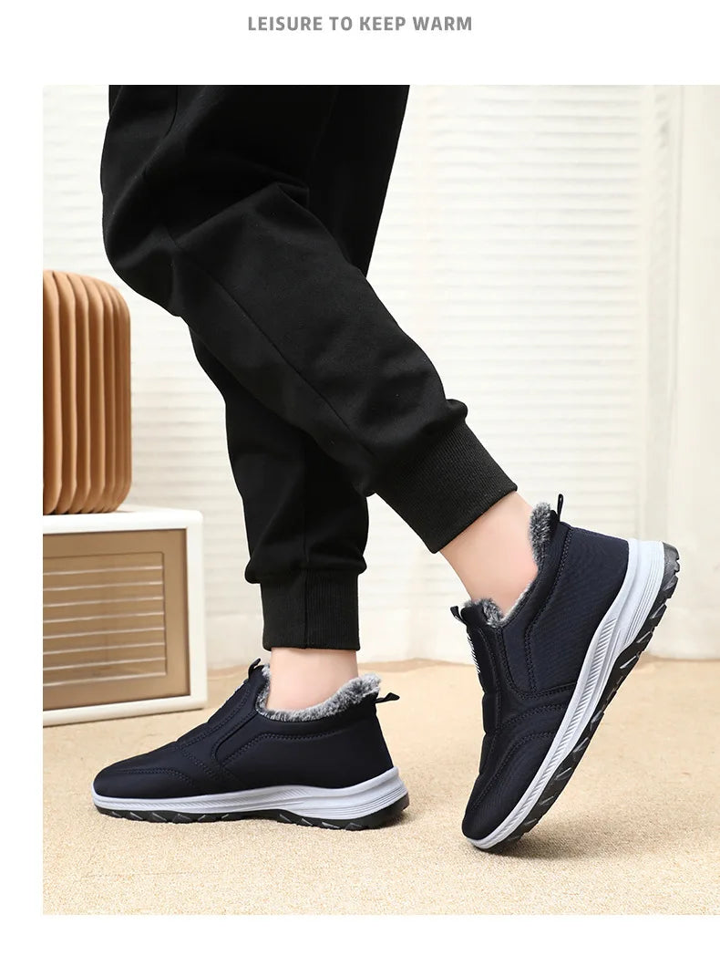 Women's Winter Slip On Walking Shoes Fashion Lightweight Running Shoes For Women Workout Warm Casual Non Slip Sneakers