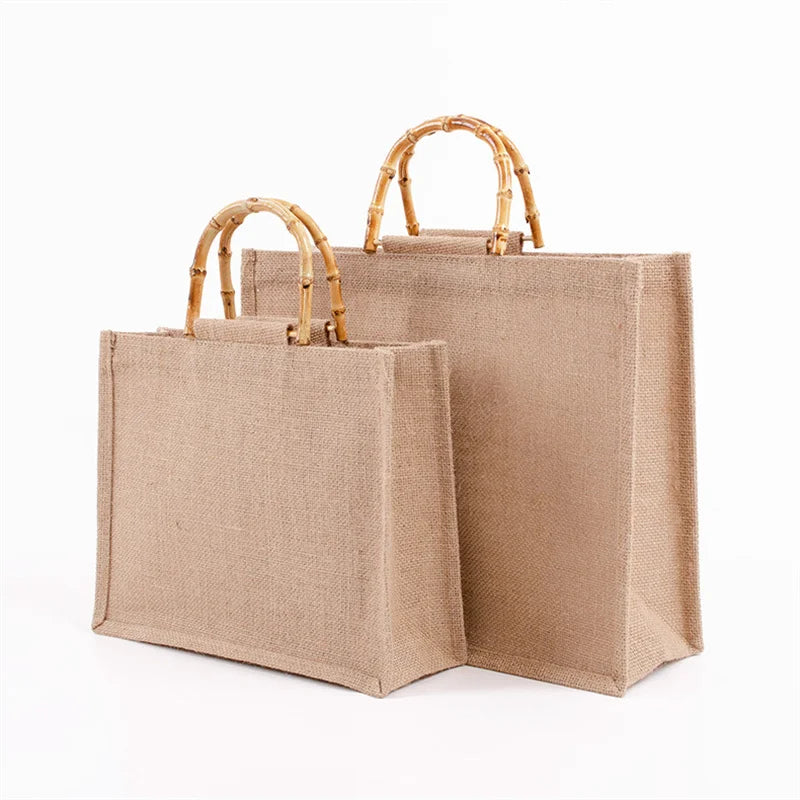 burlap jute tote bags