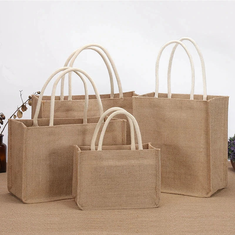 burlap shopping bag