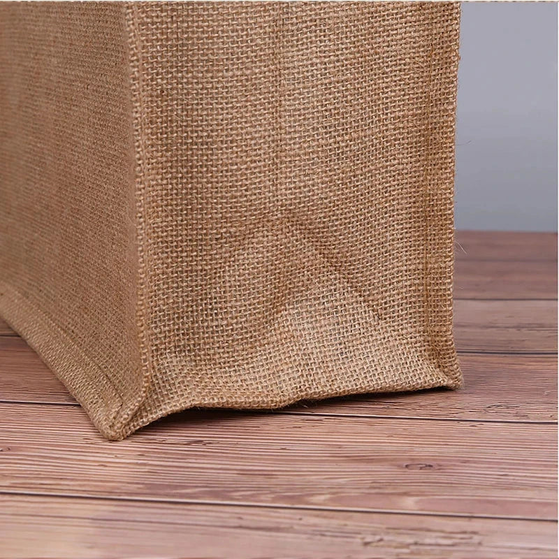 burlap shopping bag