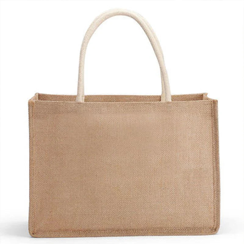 burlap shopping bag 