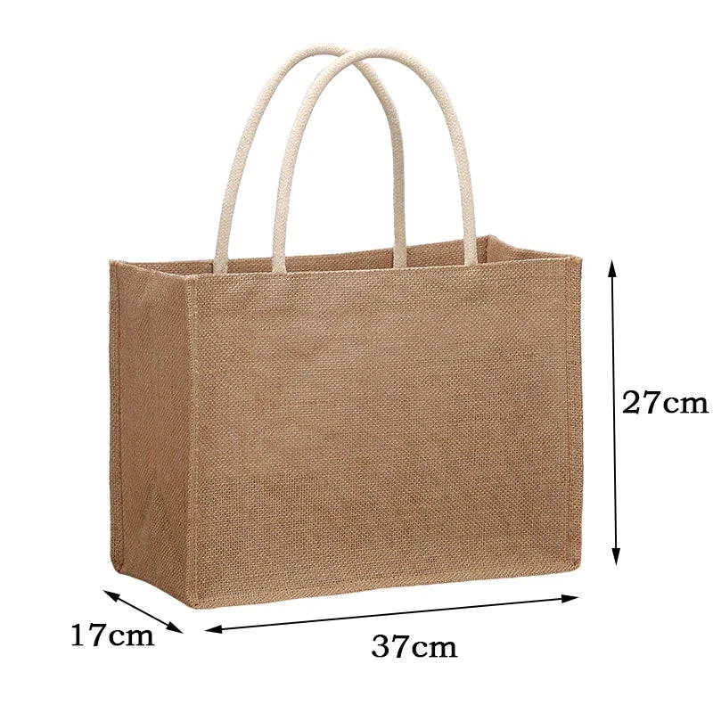 burlap shopping bag size