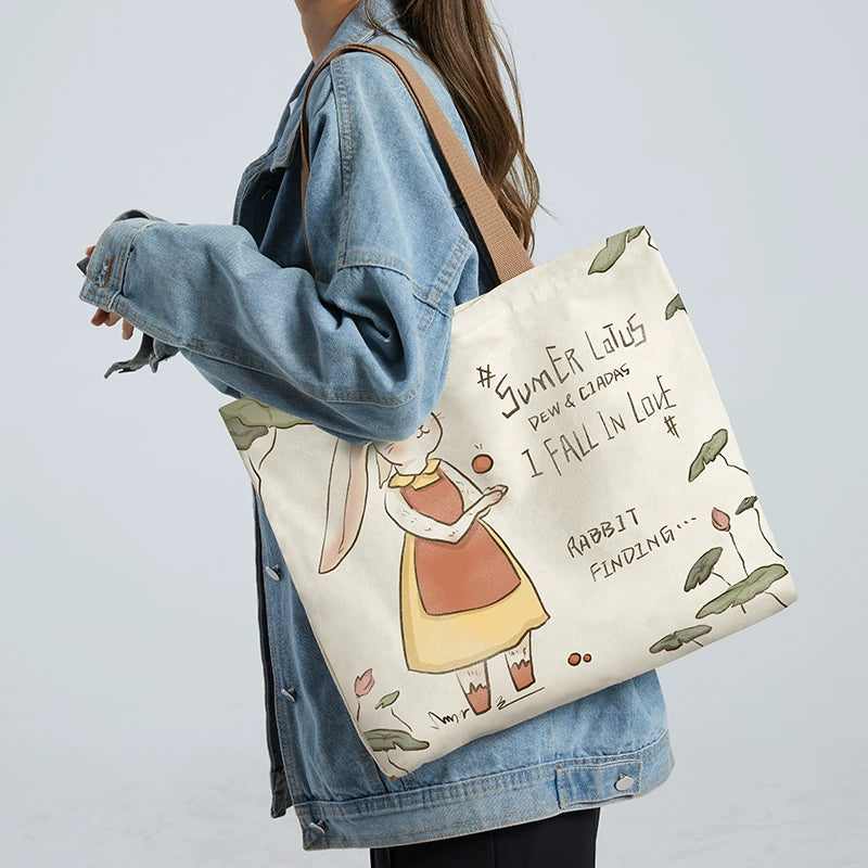 canvas zipper tote bag