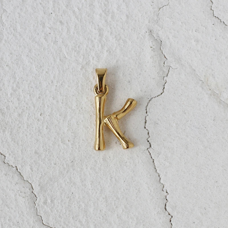 initial necklace charms K