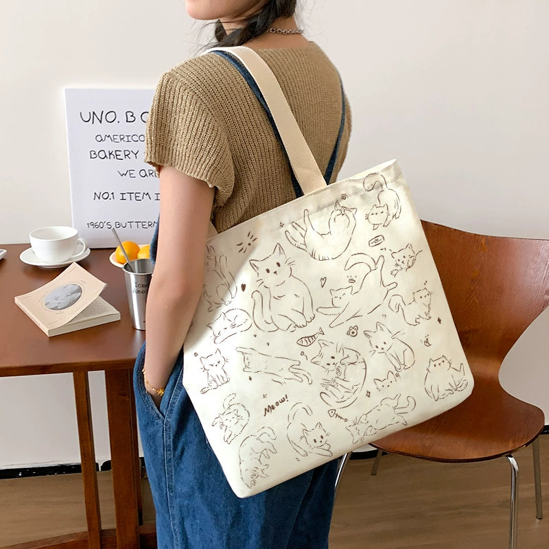 large canvas bag with zipper