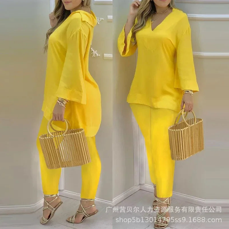 long sleeve blouse v neck