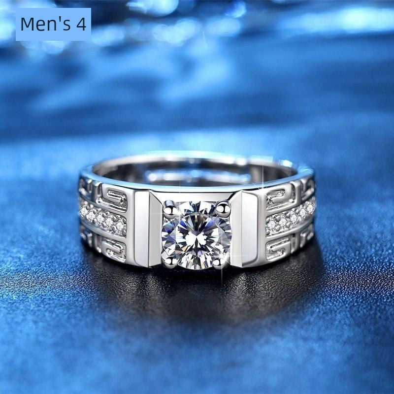 mens moissanite wedding ring