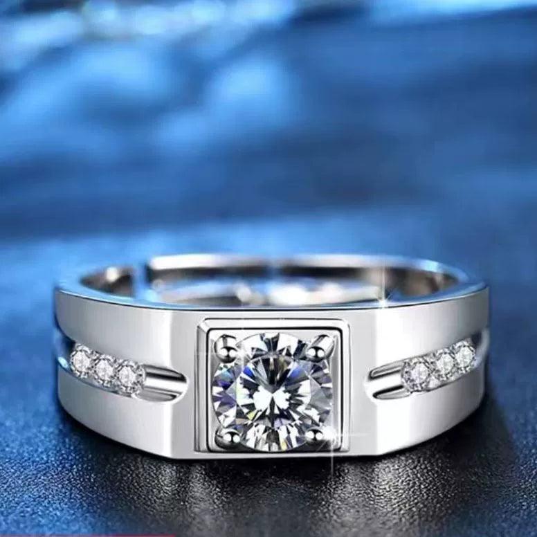 mens moissanite wedding rings