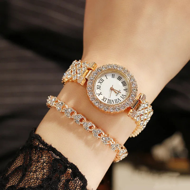 rose gold wristwatch