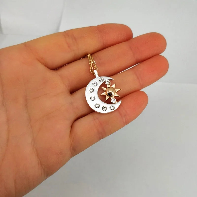 silver moon necklace