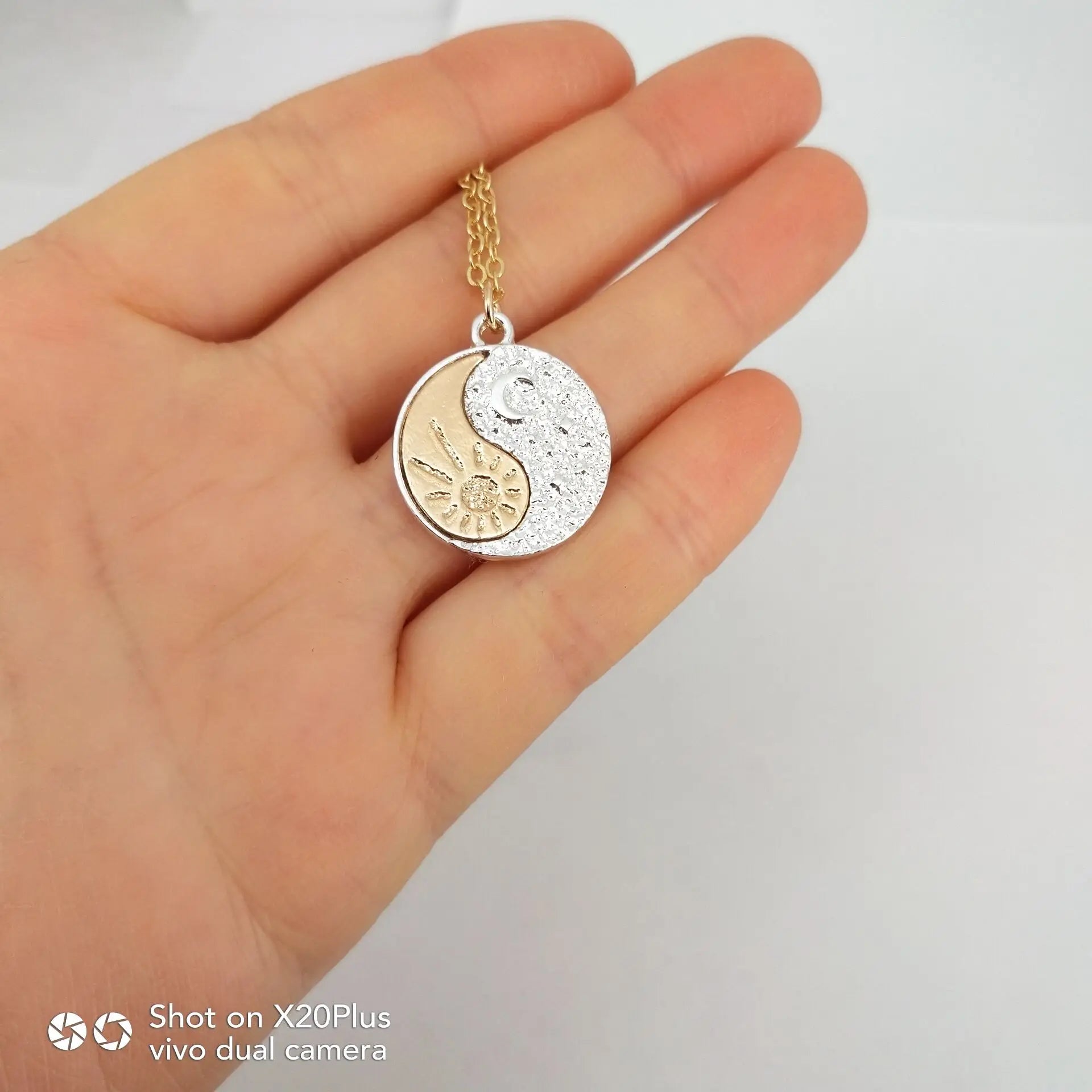 silver moon necklace