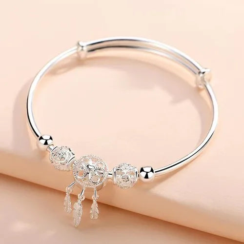 silver women bracelet