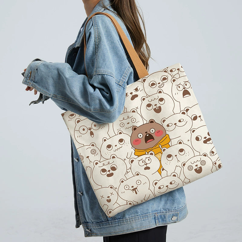 zipper tote bag canvas